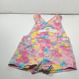 Kidgets Colorful Tie-Dye Kids Girls Overalls 18 Months